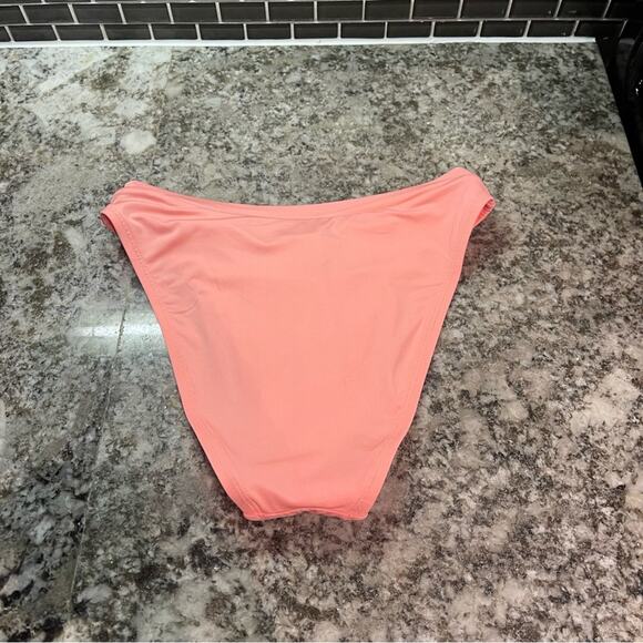 BECCA by Rebecca Virtue Color Code Peach | Orange | Peach |Solid Bikini Medium - Picture 3 of 9